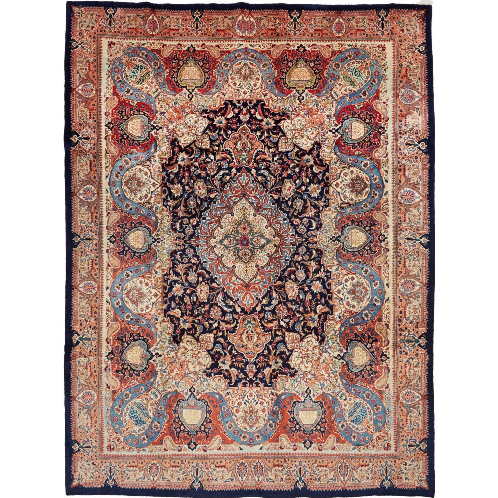Tappeto Kashamr Zirkhaki Persia marrone blu 294x396