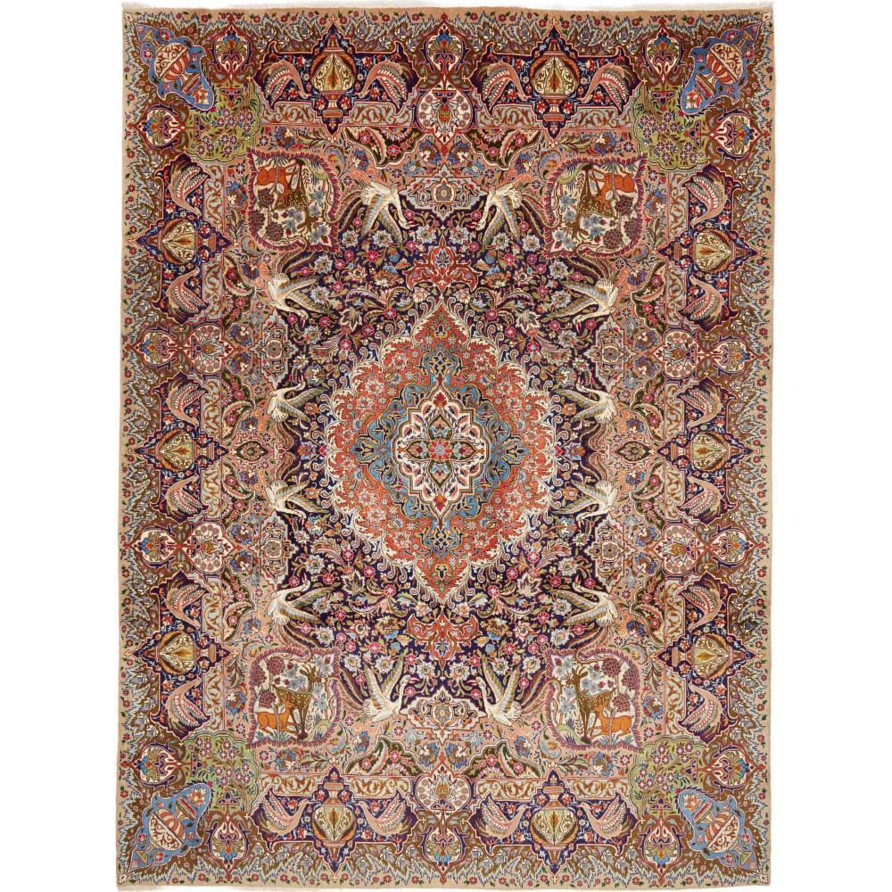 Tappeto Kashamr Zirkhaki Persia bianco grigio 294x390