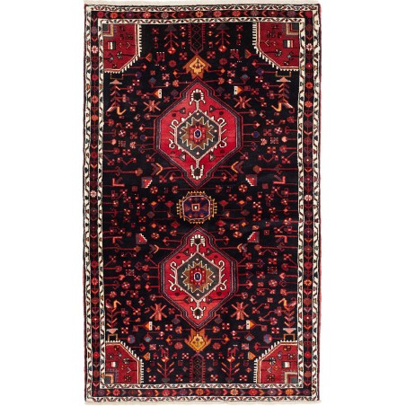Tappeto Hamadan Persia arancione marrone 136x227