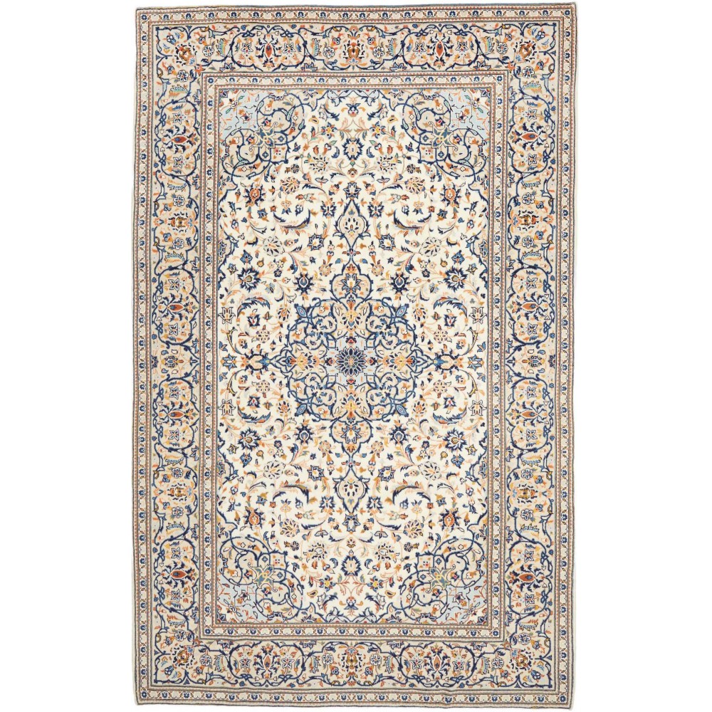 Tappeto Kashan Persia bianco grigio 200x315