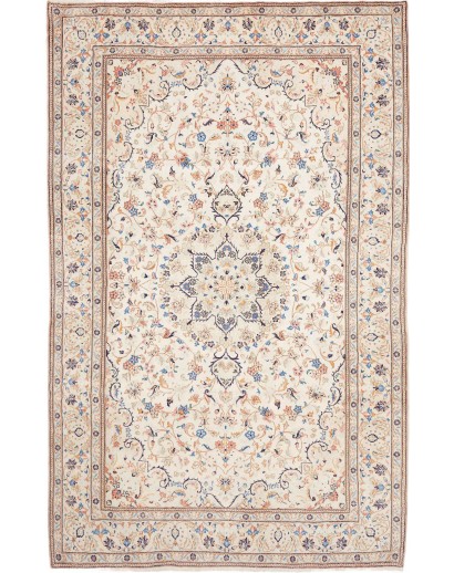 Tappeto Kashan Persia bianco marrone 200x312