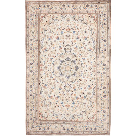 Tappeto Kashan Persia bianco marrone 200x312