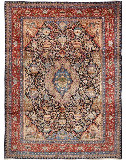 Tappeto Kashamr Zirkhaki Persia bianco giallo 305x407