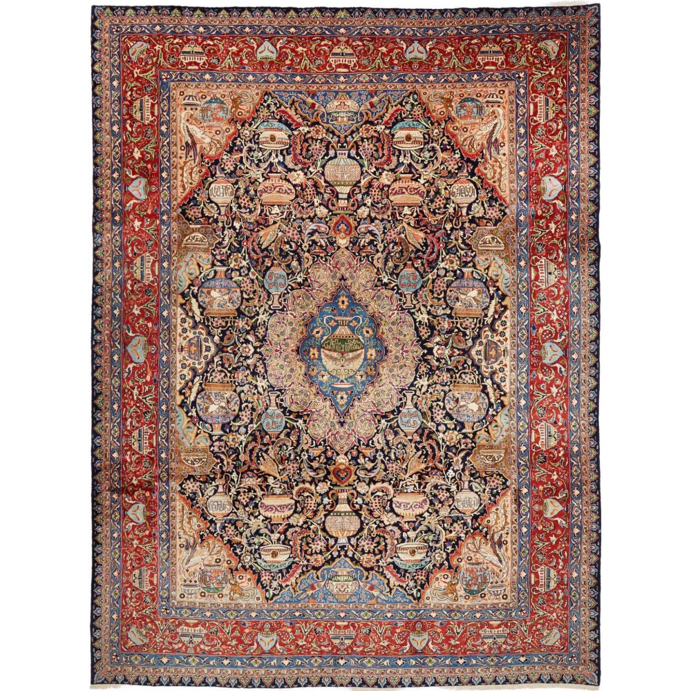 Tappeto Kashamr Zirkhaki Persia bianco giallo 305x407