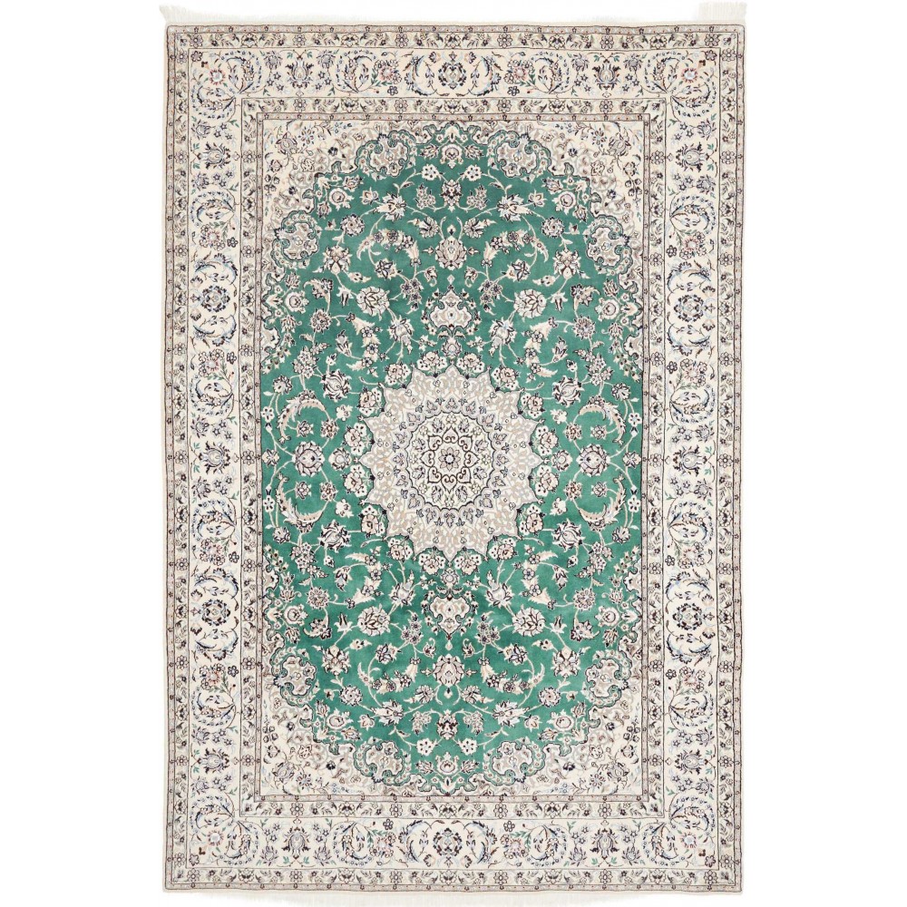 Tappeto Nain 9La Persia bianco azzurro 200x298