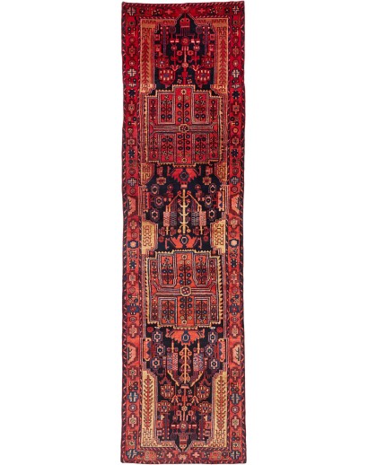 Tappeto Hamadan Persia marrone 112x480
