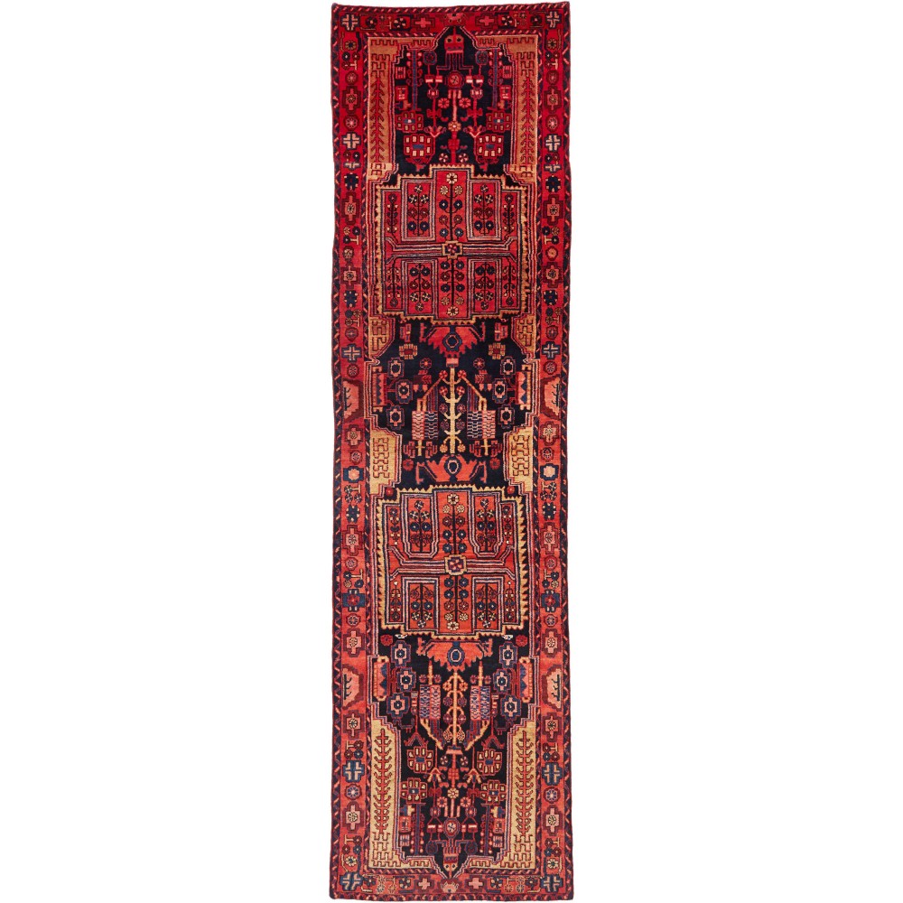 Tappeto Hamadan Persia marrone 112x480