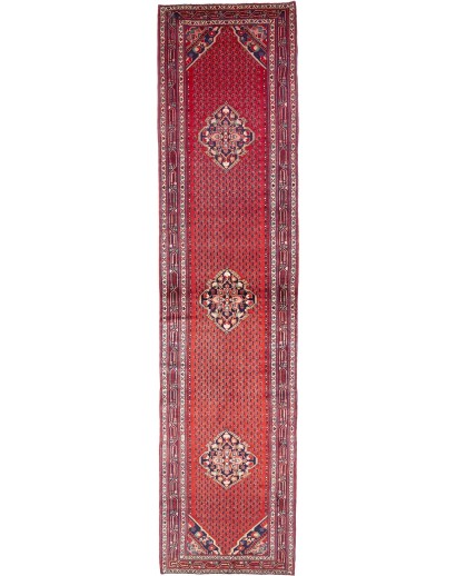 Tappeto Hamadan Persia marrone grigio 115x480