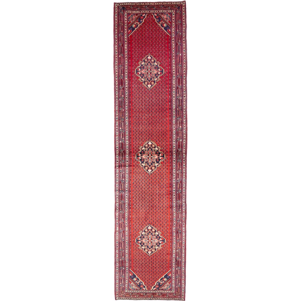 Tappeto Hamadan Persia marrone grigio 115x480