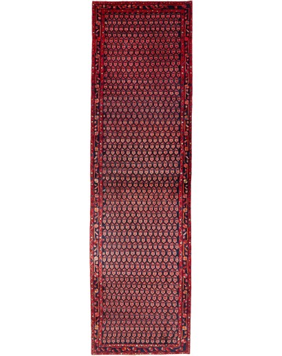 Tappeto Hamadan Persia grigio marrone 107x380