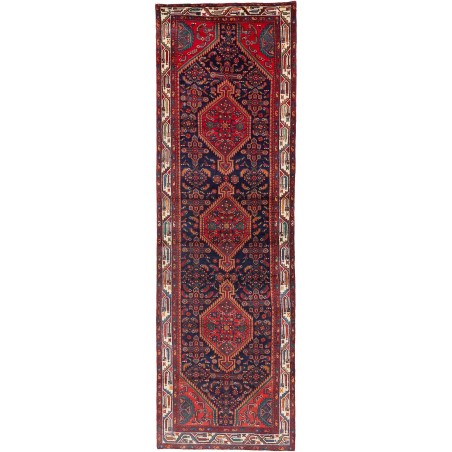 Tappeto Hamadan Persia grigio marrone 115x368