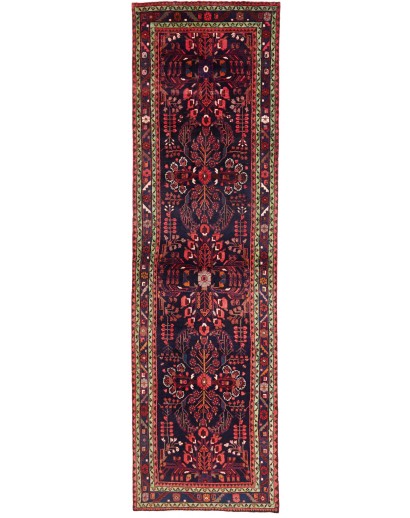 Tappeto Hamadan Persia grigio rosso 104x370