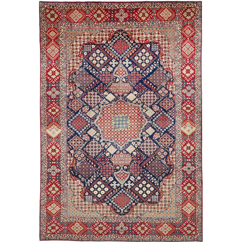Tappeto Nadjafabad Persia bianco grigio 275x410
