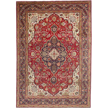 Tappeto Tabriz Persia marrone giallo 250x358