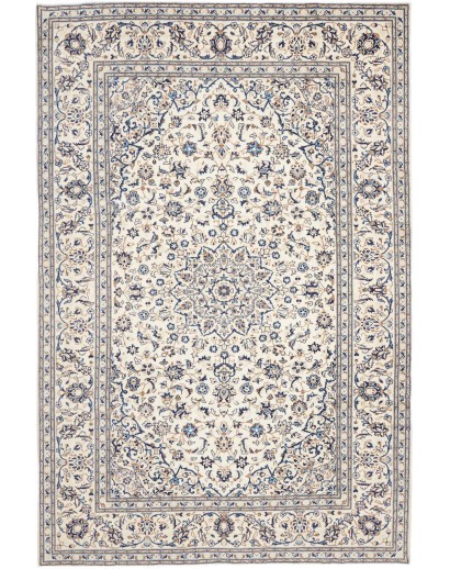 Tappeto Kashan Persia bianco grigio 200x303