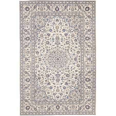 Tappeto Kashan Persia bianco grigio 200x303