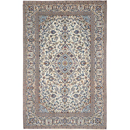 Tappeto Kashan Persia beige grigio 193x298