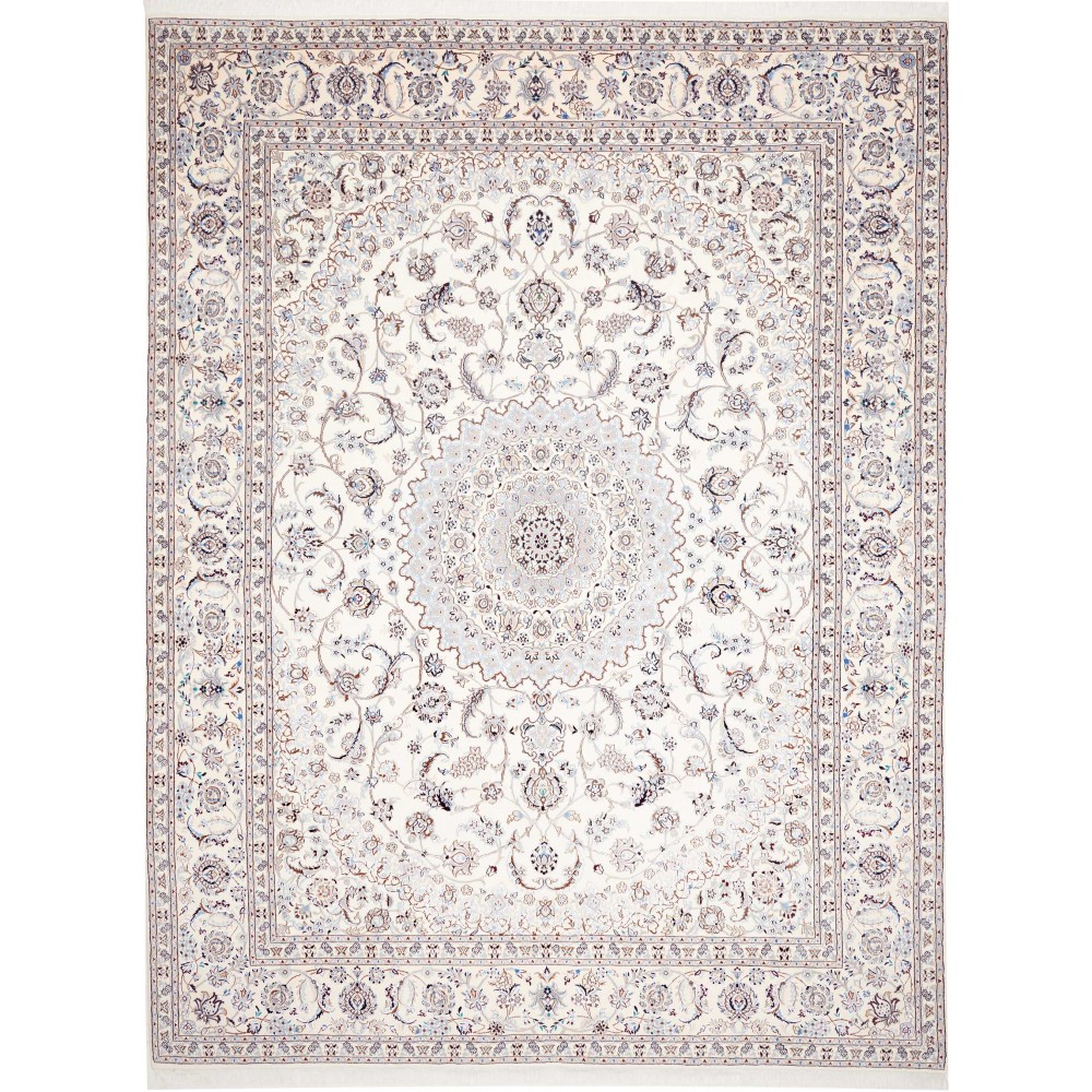 Tappeto Nain 9La Persia bianco azzurro 297x397