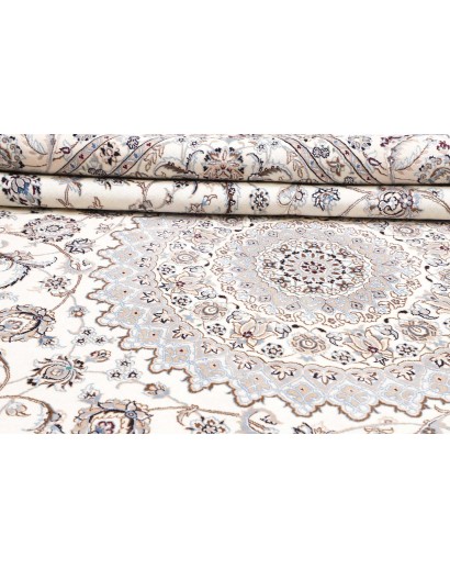Tappeto Nain 9La Persia bianco azzurro 297x397