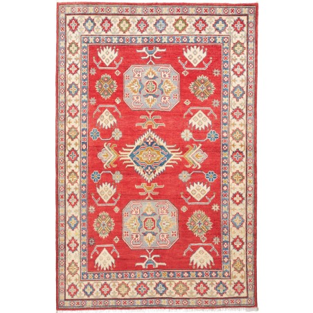 Tappeto Kazak Pakistan beige rosso 121x186