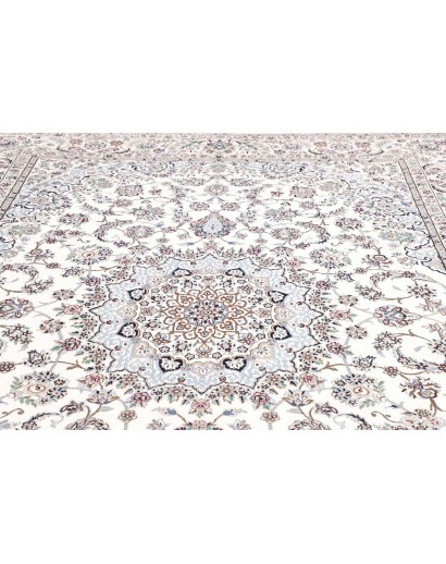 Tappeto Nain 9La Persia bianco azzurro 248x344