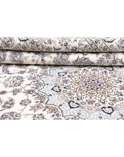 Tappeto Nain 9La Persia bianco azzurro 248x344