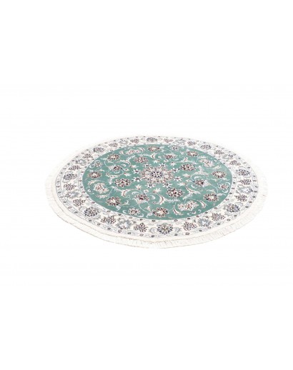Tappeto Nain Kashmar Persia bianco blu 150x150
