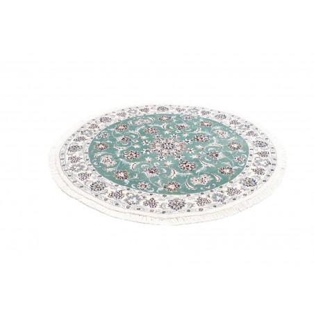 Tappeto Nain Kashmar Persia bianco blu 150x150