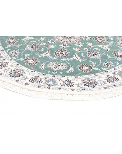 Tappeto Nain Kashmar Persia bianco blu 150x150
