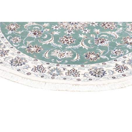 Tappeto Nain Kashmar Persia bianco blu 150x150