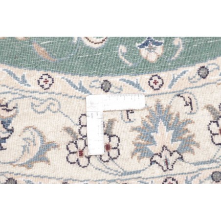 Tappeto Nain Kashmar Persia bianco blu 150x150