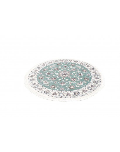 Tappeto Nain Kashmar Persia bianco azzurro 147x147