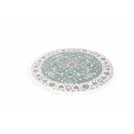 Tappeto Nain Kashmar Persia bianco azzurro 147x147