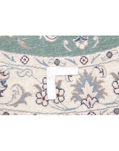 Tappeto Nain Kashmar Persia bianco azzurro 147x147