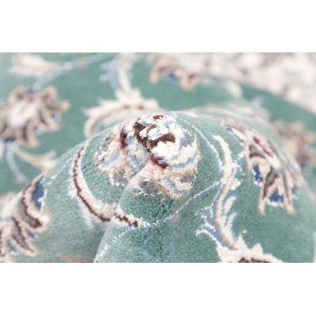 Tappeto Nain Kashmar Persia bianco blu 145x145