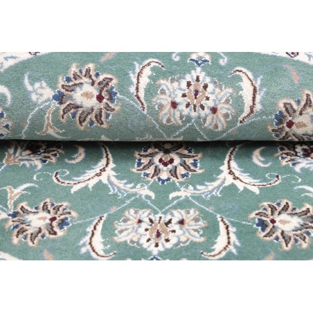 Tappeto Nain Kashmar Persia bianco blu 145x145