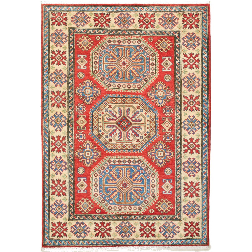 Tappeto Kazak Pakistan marrone azzurro 121x174 Tappeto Kazak Pakistan marrone azzurro 121x174