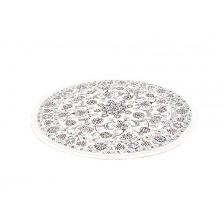 Tappeto Nain Kashmar Persia bianco grigio 145x145