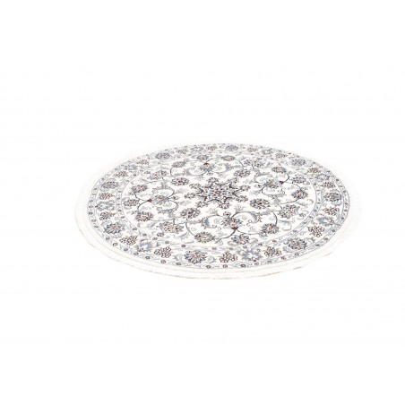 Tappeto Nain Kashmar Persia bianco grigio 150x150