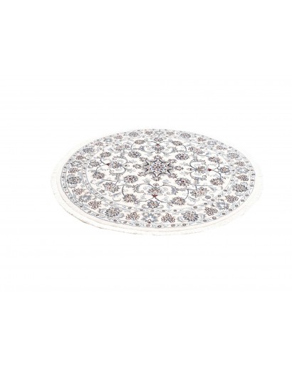 Tappeto Nain Kashmar Persia bianco grigio 150x150