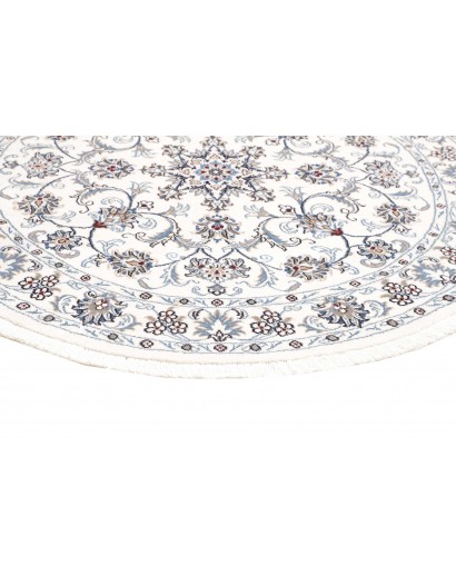 Tappeto Nain Kashmar Persia bianco grigio 150x150