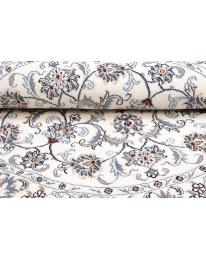 Tappeto Nain Kashmar Persia bianco grigio 150x150