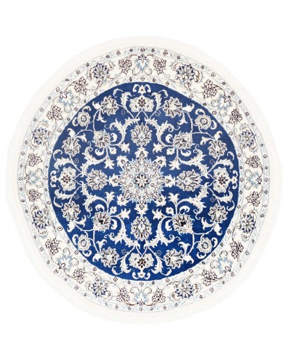 Tappeto Nain Kashmar Persia grigio blu 145x145