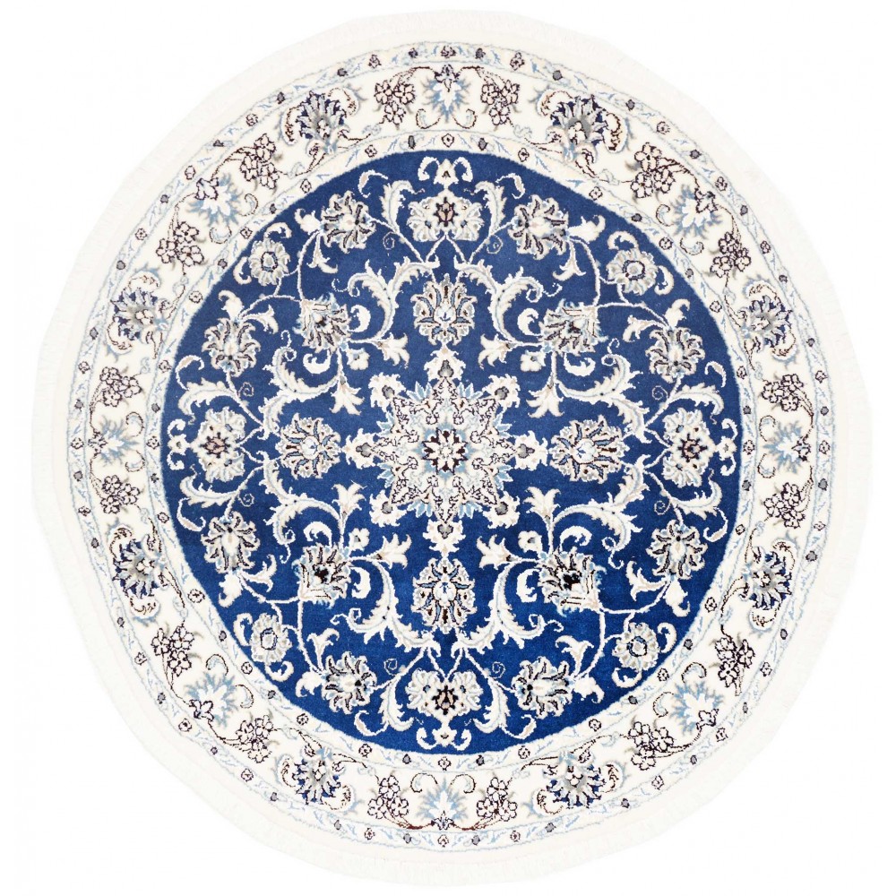 Tappeto Nain Kashmar Persia grigio blu 145x145