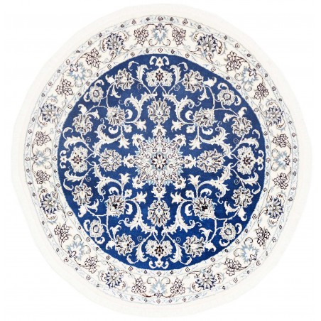 Tappeto Nain Kashmar Persia grigio blu 145x145