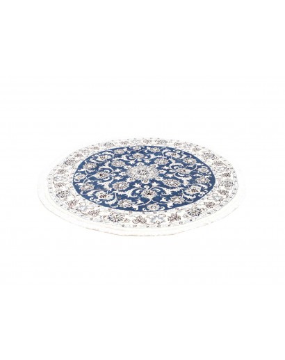 Tappeto Nain Kashmar Persia grigio blu 145x145