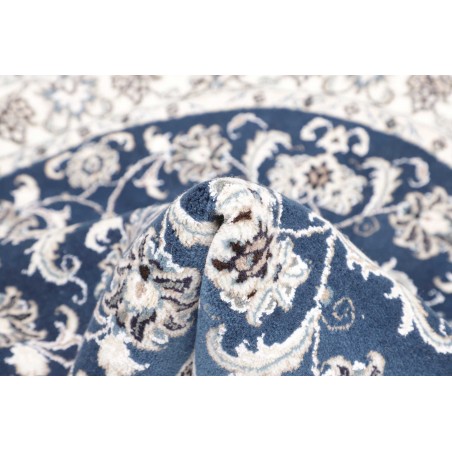 Tappeto Nain Kashmar Persia grigio blu 145x145