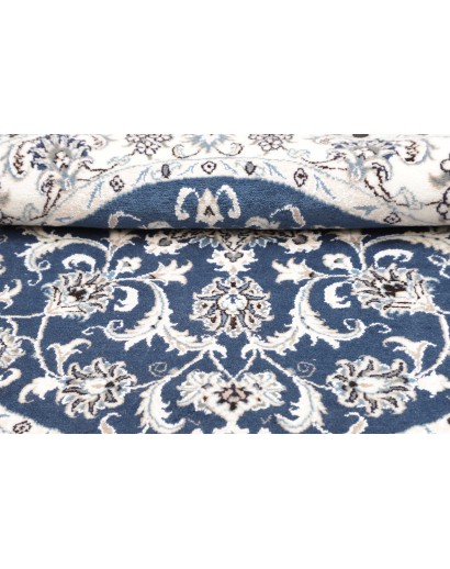 Tappeto Nain Kashmar Persia grigio blu 145x145