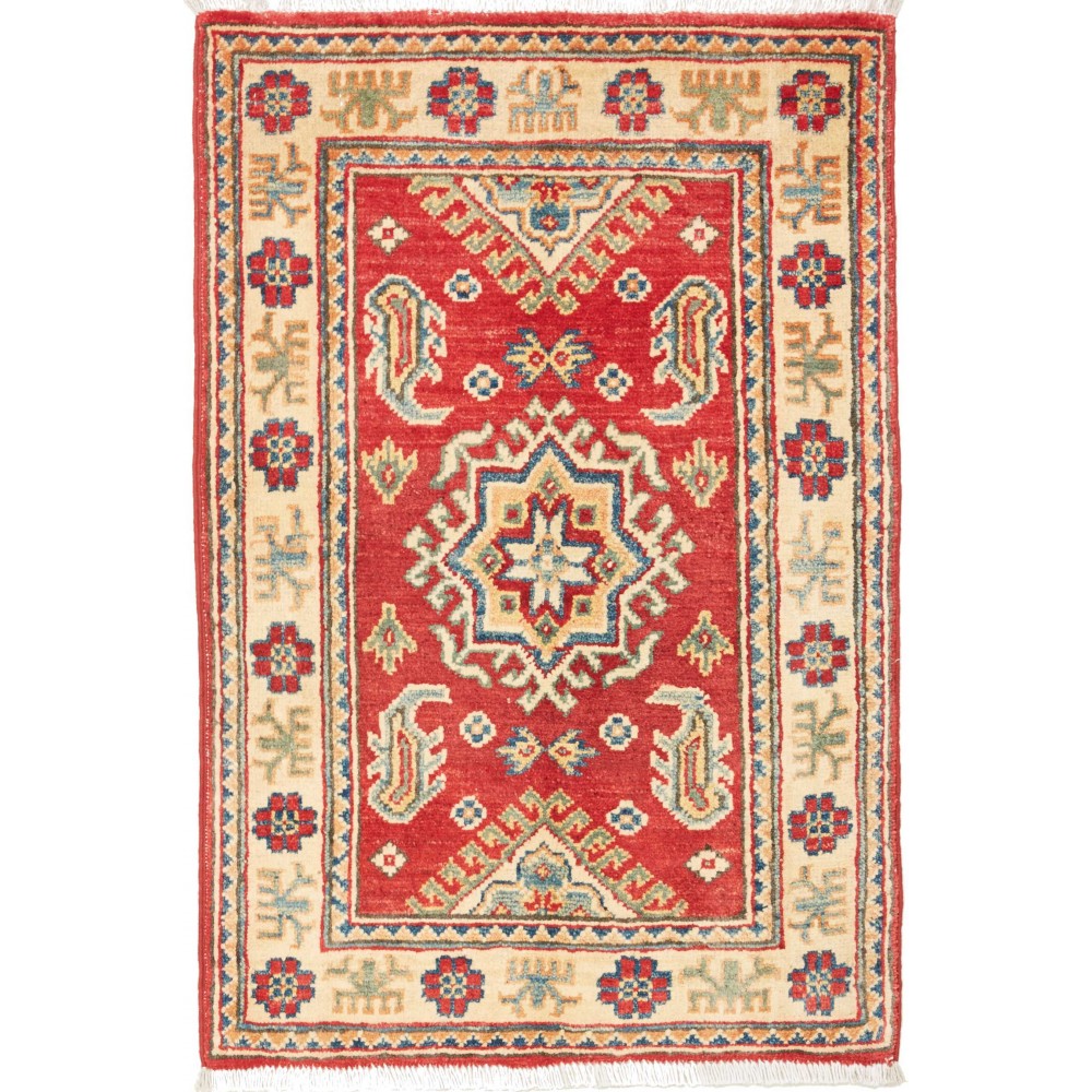 Tappeto Kazak Pakistan marrone rosso 62x91 Tappeto Kazak Pakistan marrone rosso 62x91