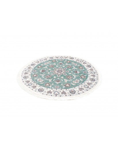 Tappeto Nain Kashmar Persia bianco blu 150x150